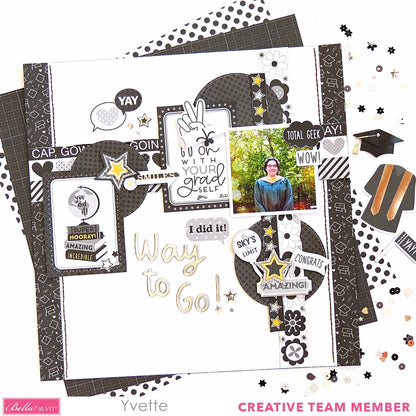 Bella Blvd CAP &amp; GOWN Graduate Collection Kit 12&quot;X12&quot;