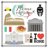 Italy ROME MEMORIES KIT Papers and Stickers 12pc