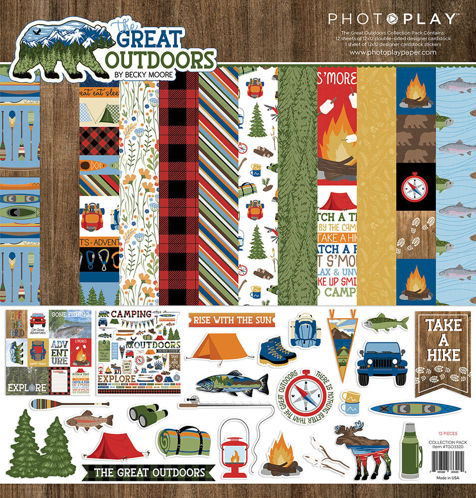 Photoplay THE GREAT OUTDOORS 12X12 Paper Collection Pack