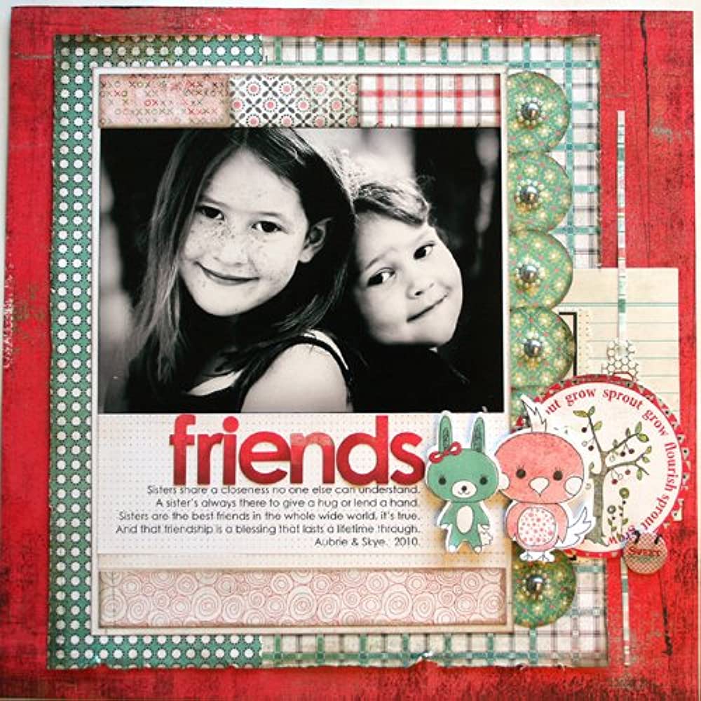 Basic Grey OLIVIA Designer Girl Chipboard Chip Stickers layout