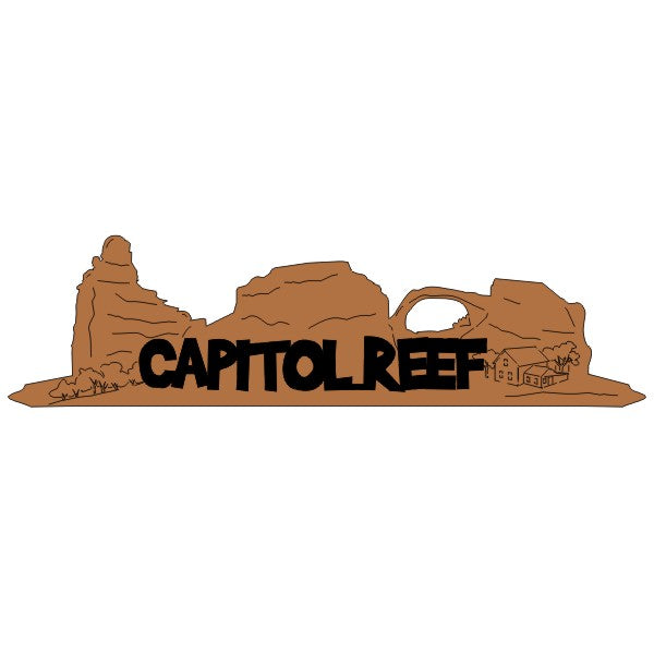 CAPITOL REEF NATIONAL PARK Title Word Background Laser Cuts