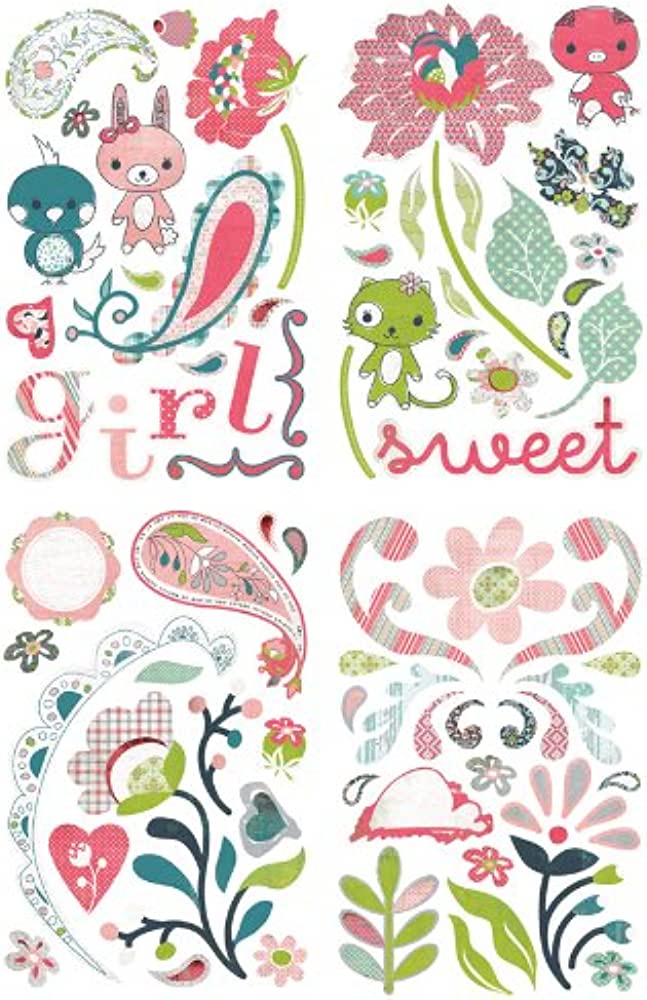 Basic Grey OLIVIA Designer Girl Chipboard Chip Stickers