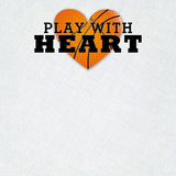BASKETBALL PLAY WITH HEART Sports 12X12 Paper Sheet Scrapbook Customs