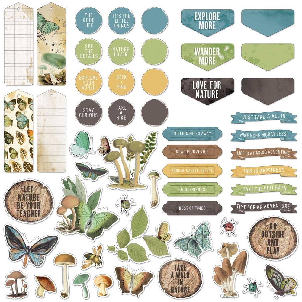 49 and Market Vintage Artistry NATURE STUDY CHIPBOARD SET 61pc