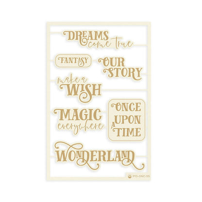 P13 ONCE UPON TIME EMBELLISHMENTS Light Chipboard 1 Set @Scrapbooksrus