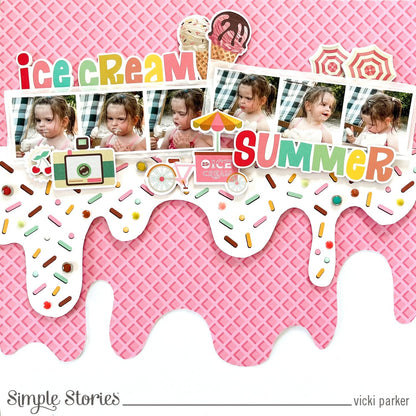 Simple Stories RETRO SUMMER Foam Stickers 30pc