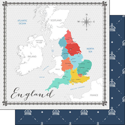 ENGLAND ADVENTURE KIT Papers and Stickers 12pc
