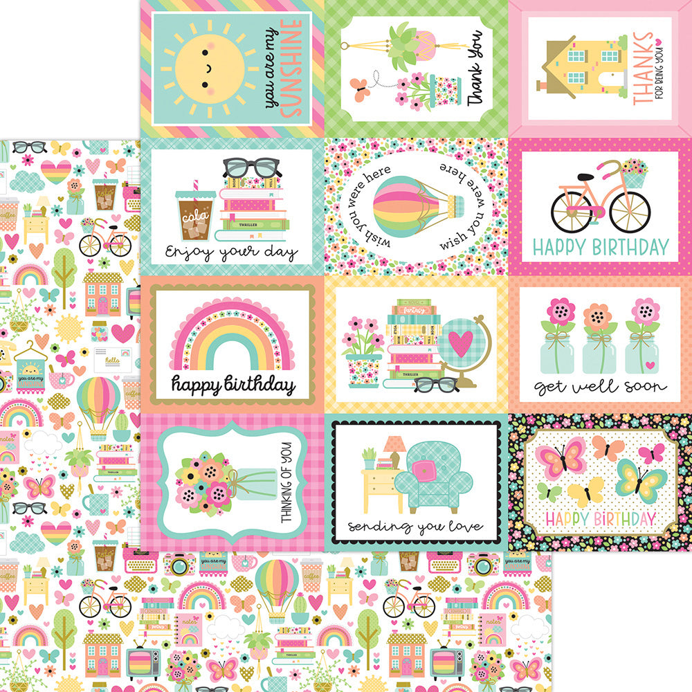 Doodlebug HELLO AGAIN 12X12 Paper Pack 13pc