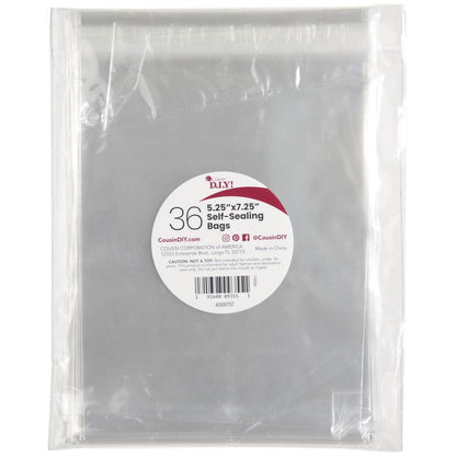 DIY Self-Sealing Bags 5.25”x7.25” 36pc