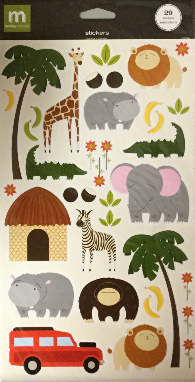 Making Memories JUNGLE STICKERS 29pc