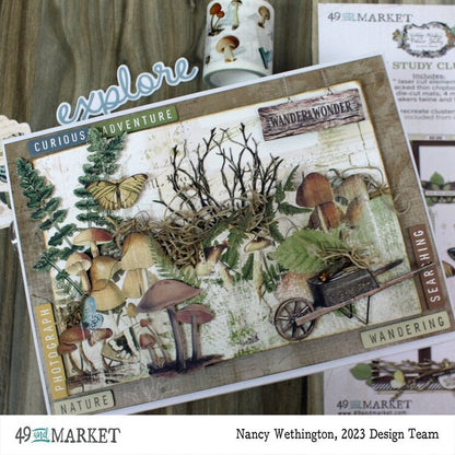 49 and Market Vintage Artistry 12X12 NATURE STUDY SENTIMENTS RUB-ON Transfer Sheet