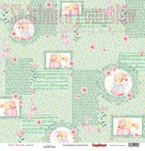 Scrapberry’s SWEET MOMENTS MY LITTLE ANGEL 12&quot;X12&quot; Scrapbook Paper Kit 7pc