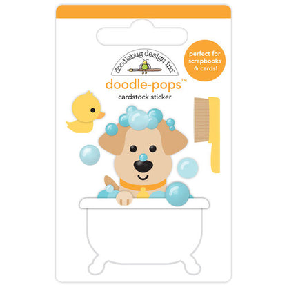 Doodlebug Doodle-Pops RUB-A-DUB Stickers DoodlePops 3D 5pc