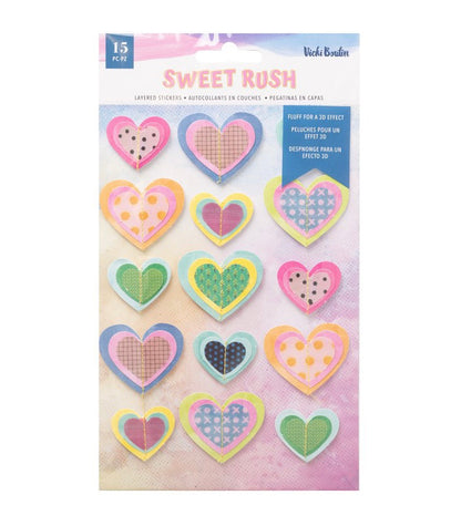 Vicki Boutin Sweet Rush LAYERED HEART STICKERS