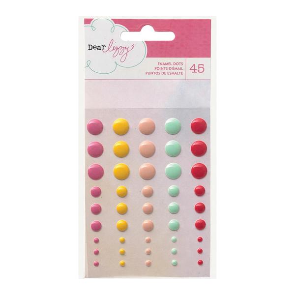 AC Dear Lizzy DAYDREAMER Adhesive Back Enamel Dots 45pc