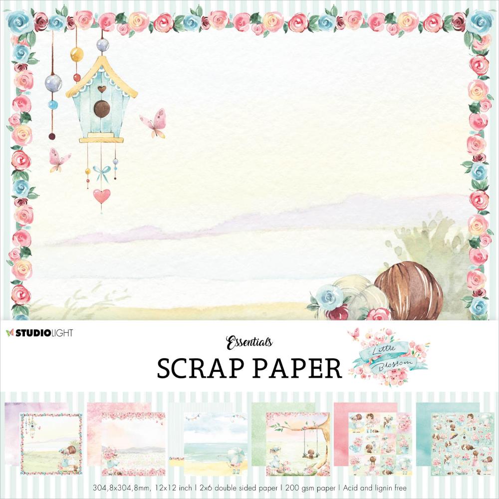 Studio Light LITTE BLOSSOM  12”x12” Scrapbook Paper Pack