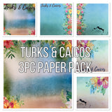 Scrapbook Customs TURKS & CAICOS Getaway 12"X12" Tropical Paper Pack