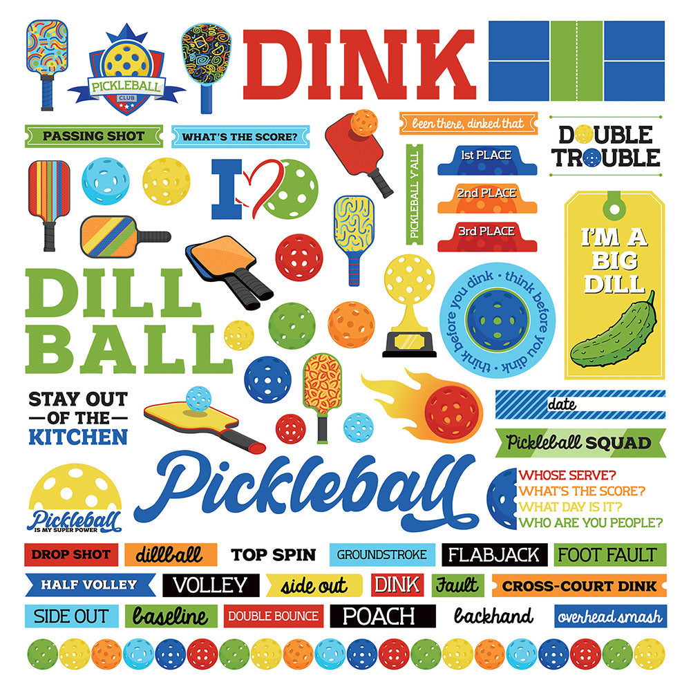 Photoplay PICKLEBALL 12X12 Paper Collection Pack