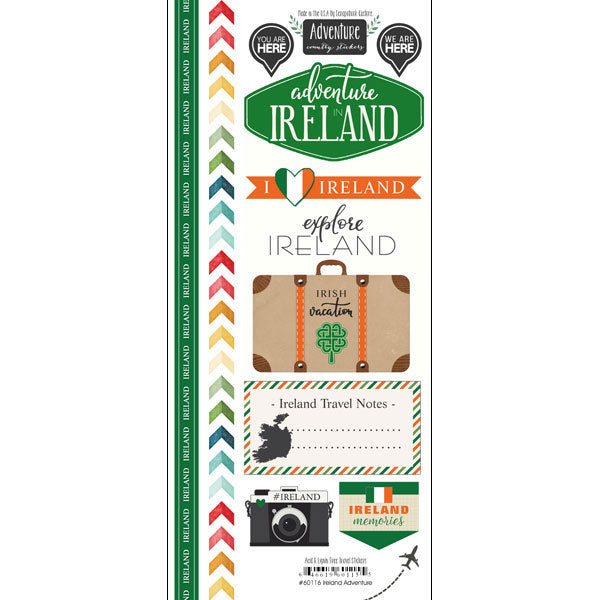 IRELAND ADVENTURE KIT Papers and Stickers 11pc