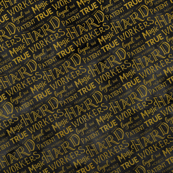 Scrapbook Customs YELLOW &amp; BLACK 12&quot;X12” Paper Pack Harry Potter