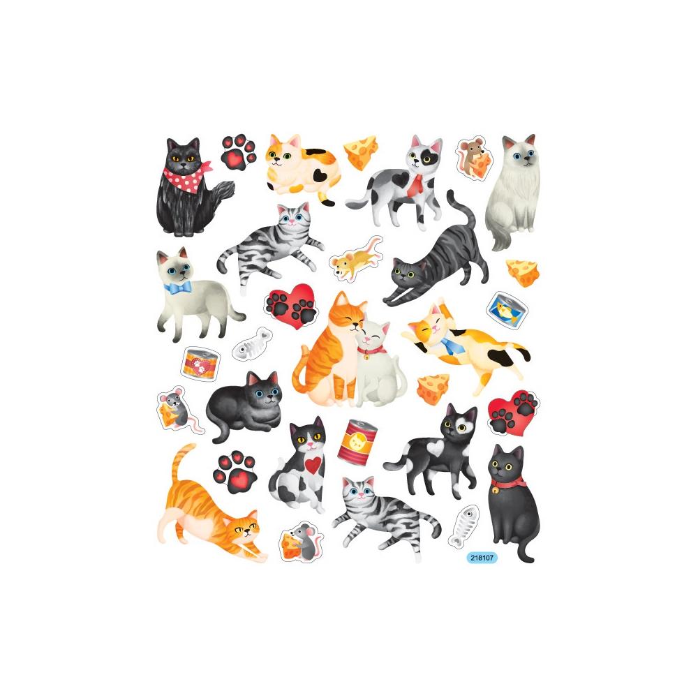 Sticker King CAT &amp; HEARTS Stickers 30pc