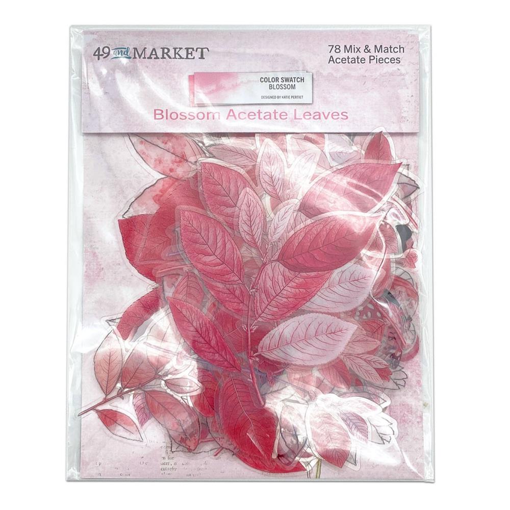 49 and Market Color Swatch BLOSSOM ACETATE LEAVES 78pc