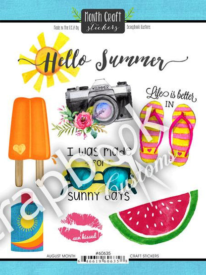 AUGUST MEMORIES Scrapbook Customs Kit 2pc