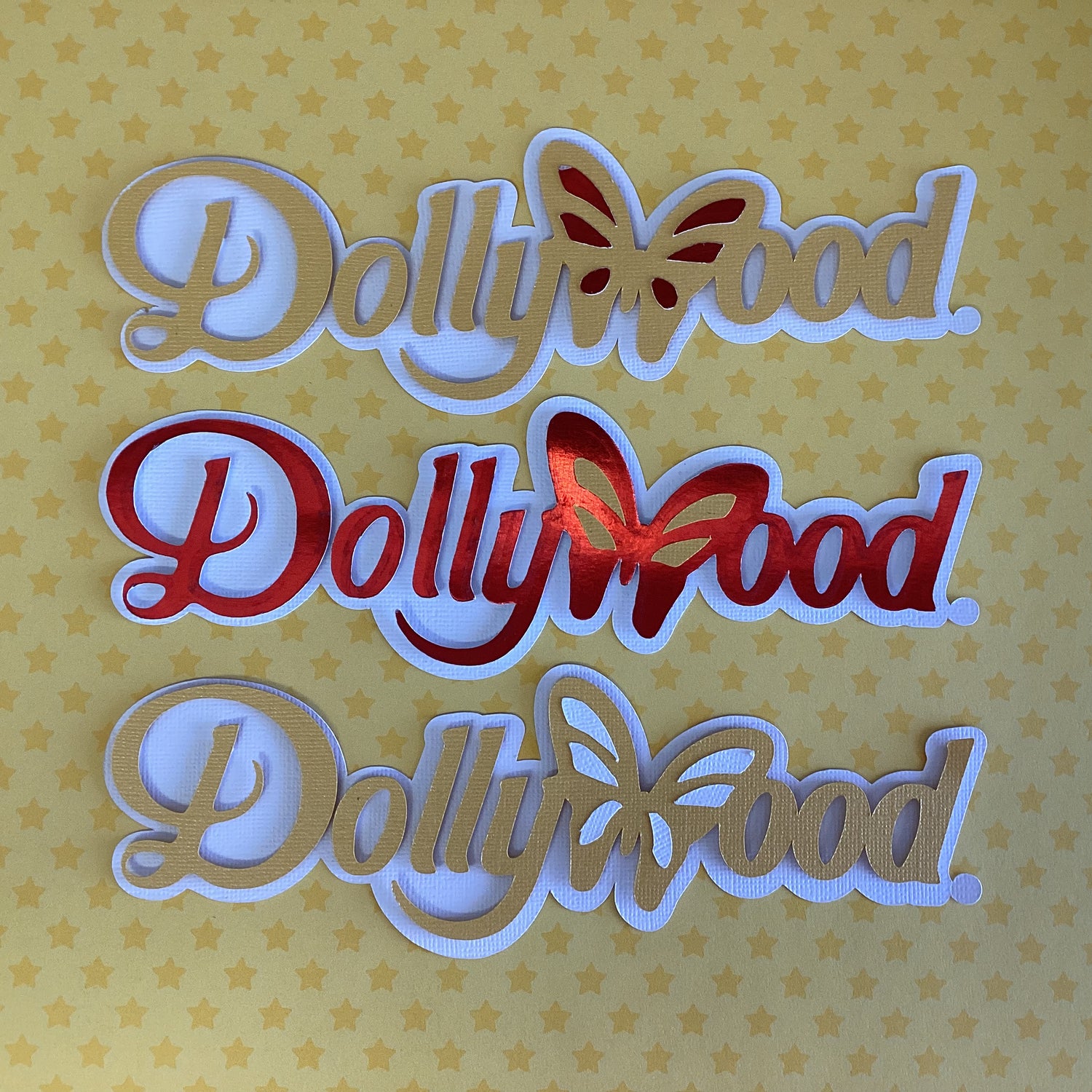 DOLLYWOOD 3D Scrapbook Die Cut Embellishment