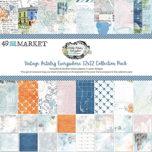 49 and Market VINTAGE ARTISTRY EVERYWHERE 12x12 Scrapbook Collection Paper Pack