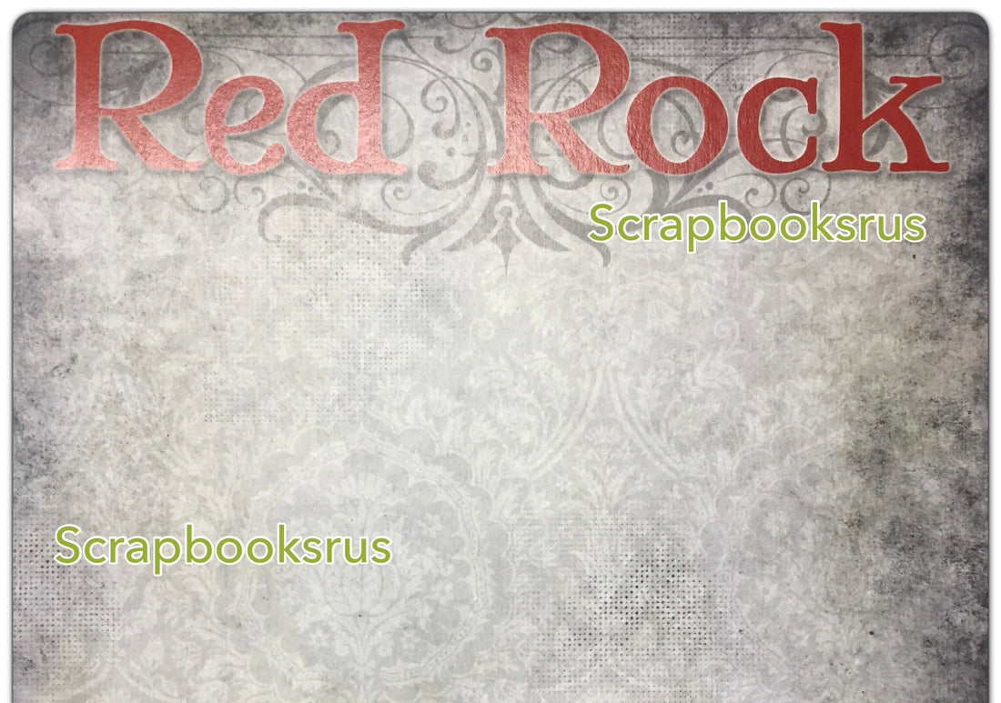 Old Antique RED ROCK 12&quot;X 12&quot; Travel Scrapbook Paper @Scrapbooksrus Las Vegas