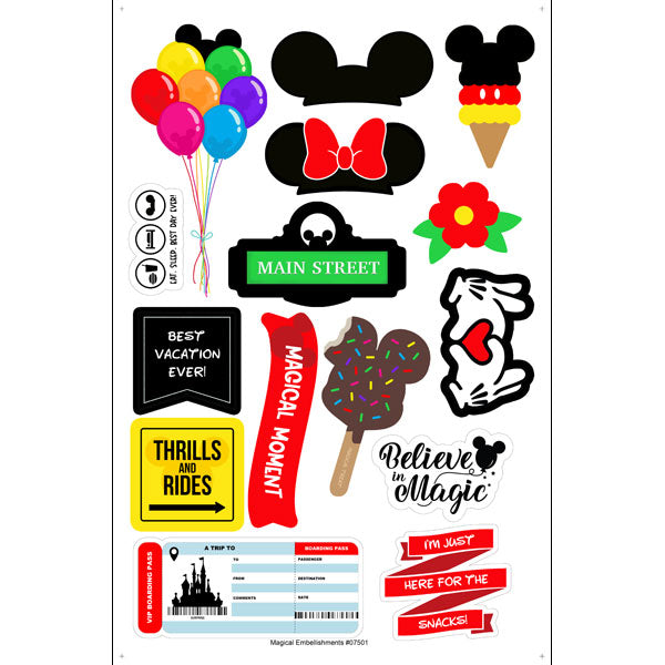 Scrapbook Customs MAGICAL EMBELLISHMENTS Disney Laser DieCuts