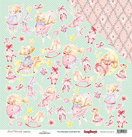 Scrapberry’s SWEET MOMENTS 12&quot;X12&quot; Scrapbook Paper Kit 7pc