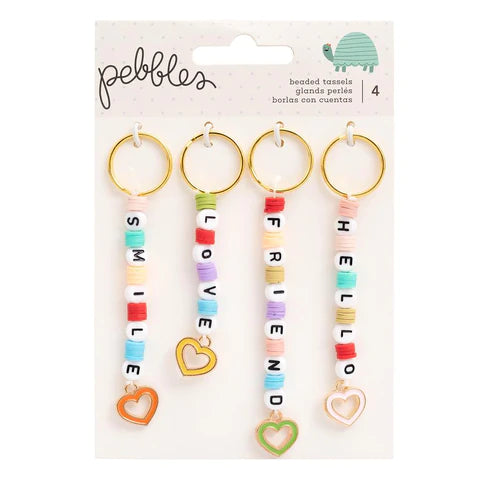 Pebbles Kid At Heart BEADED TASSLES PHRASES