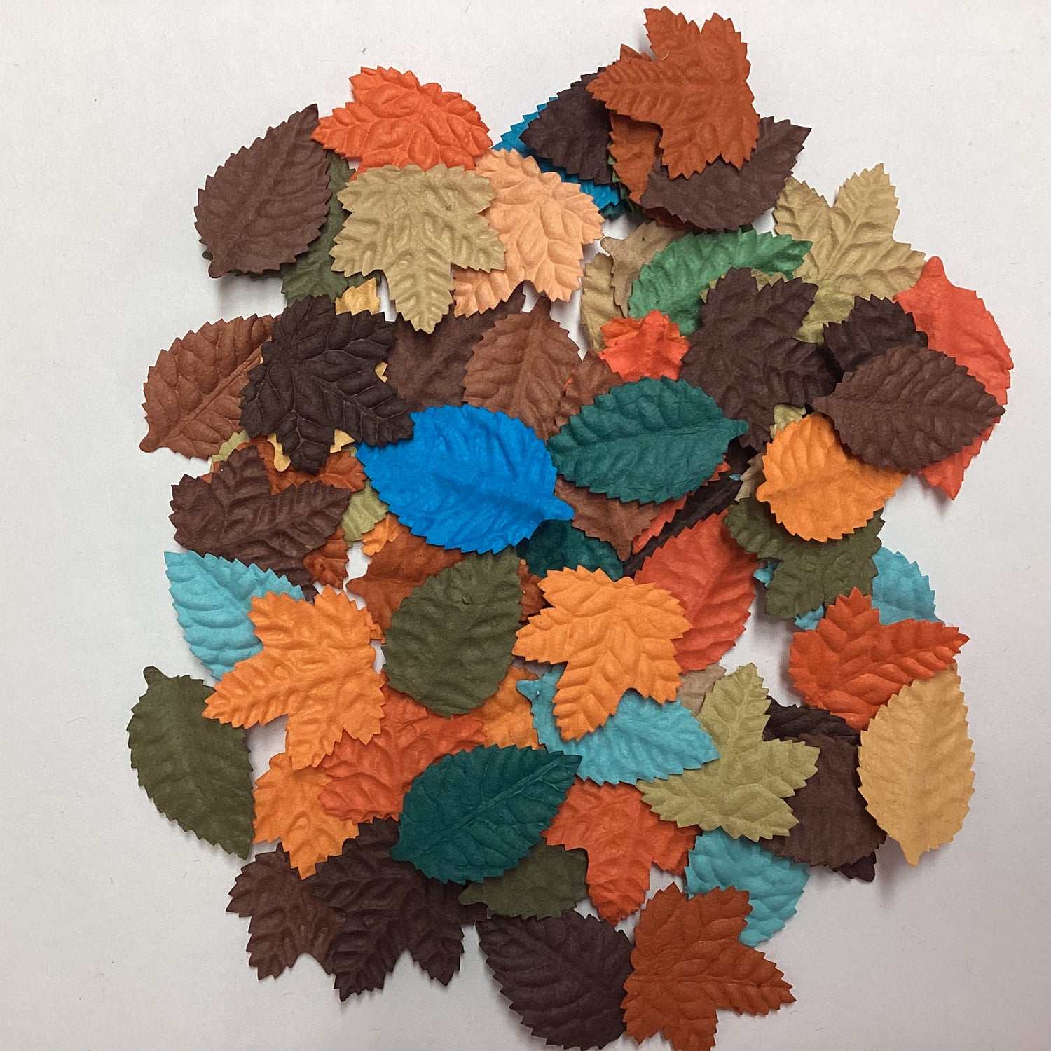 Bag of FALL LEAVES 1.5” DieCut Embellishment 70pc Scrapbooksrus