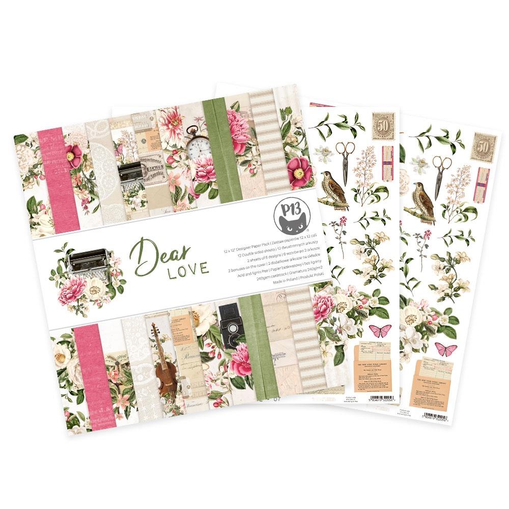 P13 DEAR LOVE 12&quot;X12&quot; PAPER PACK Scrapbook Pad