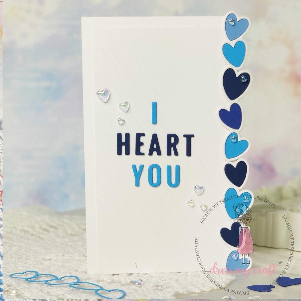 Dress My Craft Water Droplet UNICORN HEART Embellishments