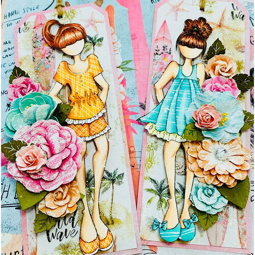 Prima Julie Nutting Cling Stamp ZOE DOLL 9pc Scrapbooksrus Las Vegas