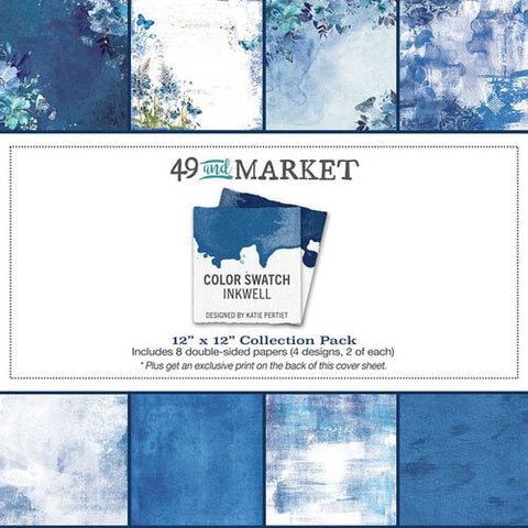 49 and Market COLOR SWATCH INKWELL 12x12 Scrapbook Collection Paper Pack