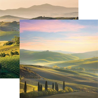 Reminisce Italy TUSCANY 12X12 Scrapbook Paper