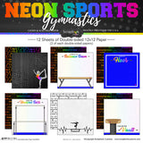 Neon Sports GYMNASTICS KIT 12"X12" Scrapbook Paper 12 Sheets