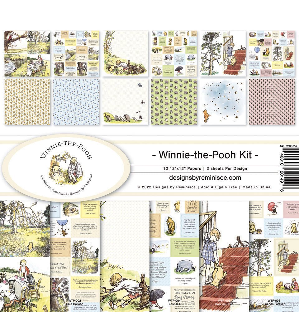 Reminisce WINNIE THE POOH 12"X12" Scrapbook Kit 12pc