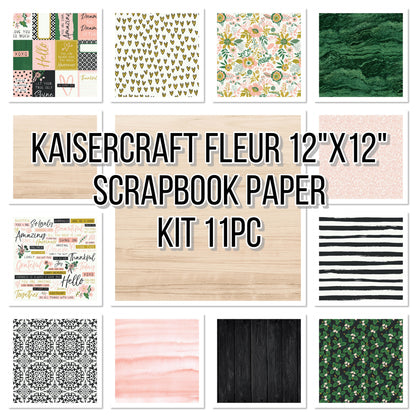 Kaisercraft FLEUR 12&quot;X12&quot; Scrapbook Paper Kit 11pc