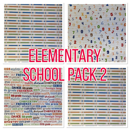 ELEMENTARY SCHOOL 12&quot;X12&quot; Scrapbook Papers 4pc