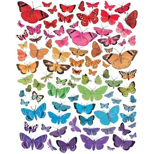 49 and Market Spectrum GARDENIA BUTTERFLY LASER CUT ELEMENTS 89pc