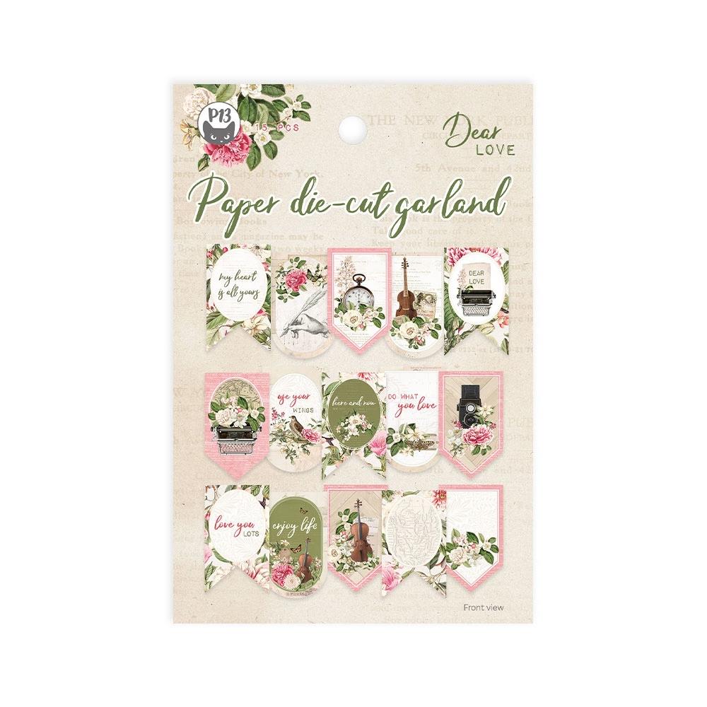 P13 DEAR LOVE Paper DieCut Garland 15pc