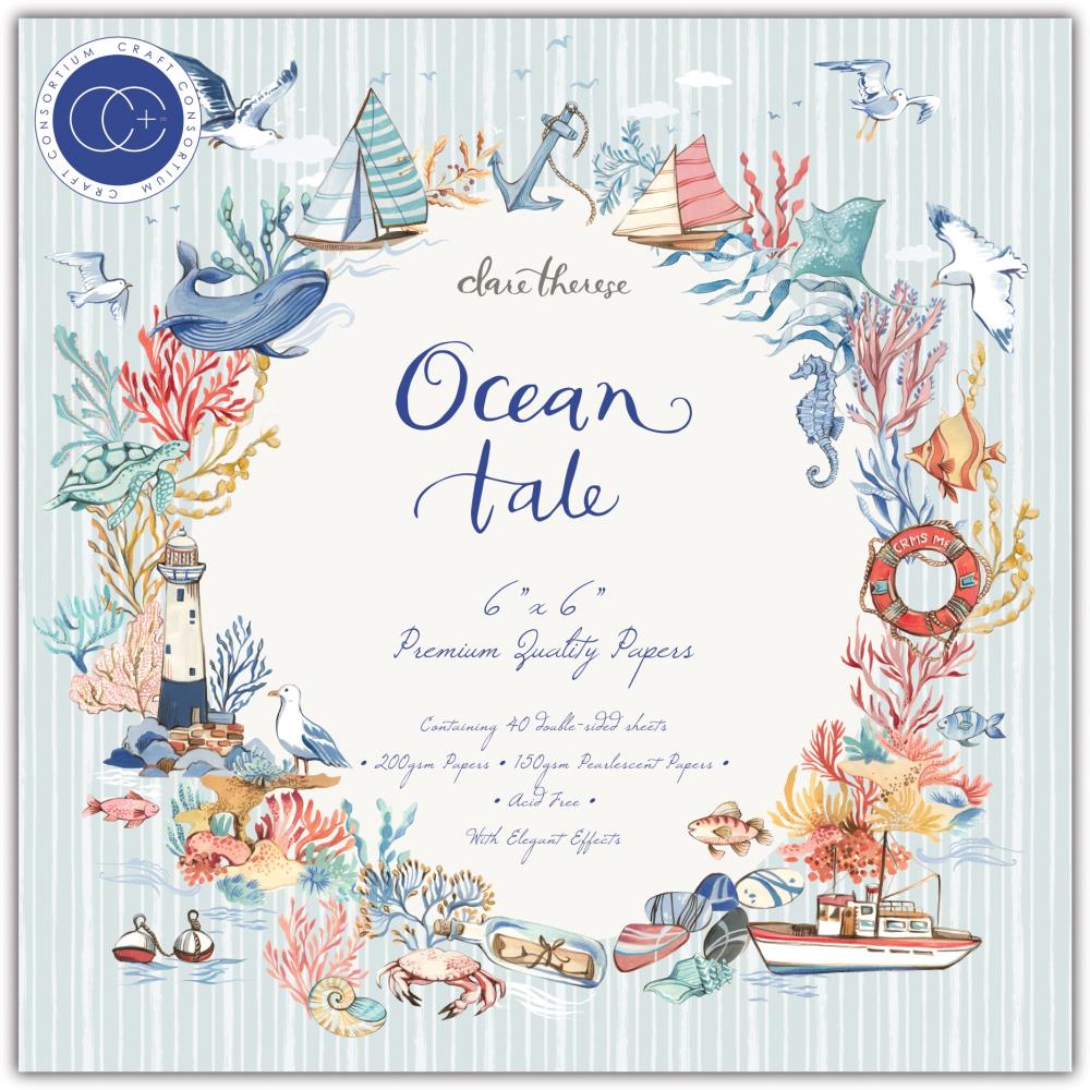 Craft Consortium OCEAN TALE 6”X6” Premium Paper Pad