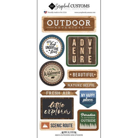 OUTDOOR LIFE IS BETTER Adventure Nature Stickers 11pc