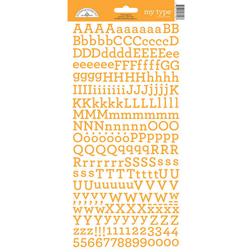 Doodlebug MY TYPE TANGERINE Alphabet Stickers