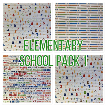 ELEMENTARY SCHOOL 12&quot;X12&quot; Scrapbook Papers 4pc