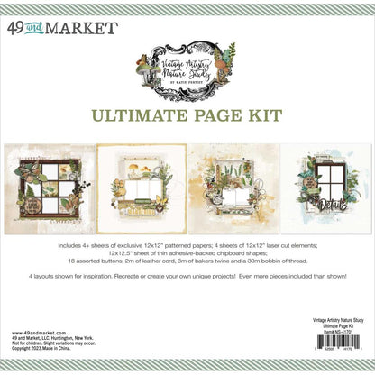 49 and Market Vintage Artistry NATURE STUDY ULTIMATE PAGE KIT Scrapbook